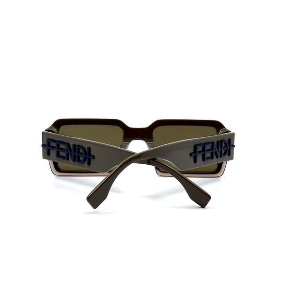 NEW! FENDI FE40073U 50E BROWN BLUE MEN'S AUTHENTIC SUNGLASSES MADE IN ITALY - Picture 9 of 12